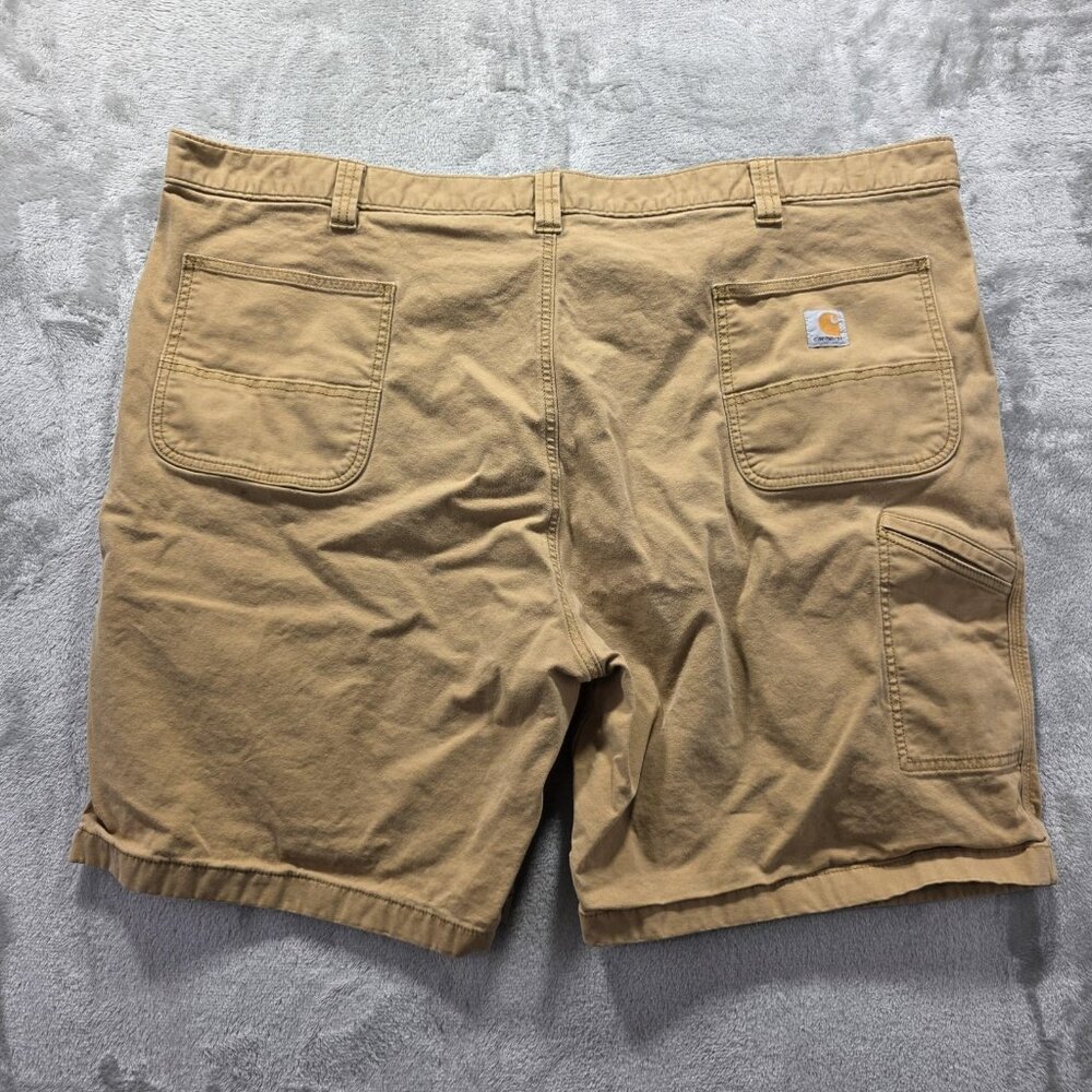 Carhartt Shorts Mens 50 Khaki Rugged Flex Relaxed Fit Canvas Work Carpenter
